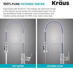 KRAUS Britt 2-in-1 Commercial Style Pull-Down Single Handle Water Filter Kitchen Faucet for Reverse Osmosis or Water Filtration System in Chrome, KFF-1691CH