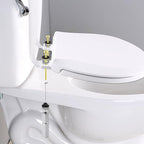 Hibbent 2 PCS Universal Toilet Seat Bolts Kit, Heavy Duty Solid Brass Toilet Bolts with Extra Long Stainless Steel Downlock Nuts Rubber Washers Gaskets, Easy to Install - Bathroom Toilet Repair Screw