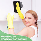 SINLAND Microfiber Dish Cloth for Washing Dishes Dish Washing Rags Best Kitchen Washcloth Cleaning Cloths Wash Cloths with Poly Scour Side 12Inchx12Inch 10 Pack Black