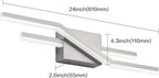 SOLFART Bathroom Light Fixtures Brushed Nickel 24 Inch Dimmable Vanity Lights Modern Led Lights for Bathroom