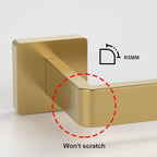 Toilet Paper Holder Collision Avoidance Towel Racks for Bathroom Thickened Material 304 Stainless Steel Towel Rack 10-Piece Towel Bar Brushed Gold Bathroom Hardware Set Will Not Rust
