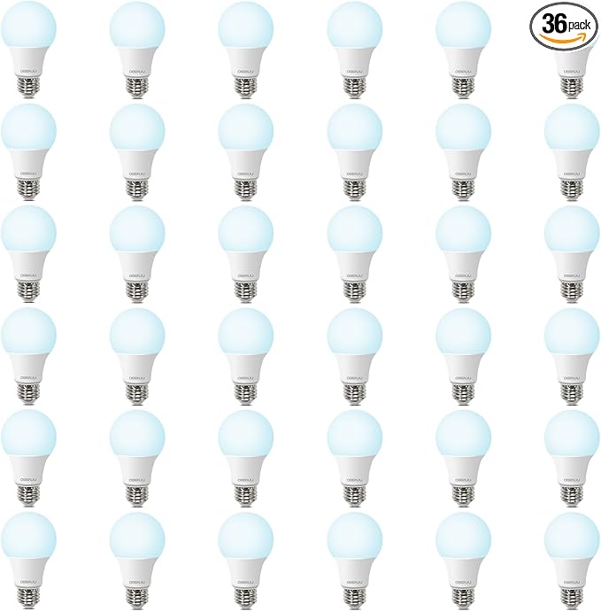 36 Pack LED Bulbs, A19 60W Equivalent, 800 Lumens, 5000K Daylight, 8W Non-Dimmable Light Bulbs for Home & Office, 15000hours