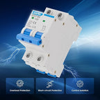 AC Miniature Circuit Breaker, 120V/240V 2 Pole 20 Amp DIN Rail Mount Circuit Breaker, MCB C20 Solar AC Disconnect Switch,Thermal Magnetic Trip