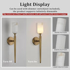 Alabaster Wall Sconce 22in Antique Brass Sconces Wall Lighting, Imported in Spain Natural Alabaster, Bathroom Sconce Gold Sconces Wall Decor, for Living Room Dining Room Hallway Bedside Staircase