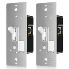 AIDA Toggle Slide Dimmer Switch for Dimmable LED Light/CFL/Incandescent 600 Watt max, Single-Pole or 3-Way, Rocker On/Off Wall Switch with Dimmer Slider, Wall Plate NOT Included, UL, White, 2 Pack