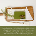 Country Chic All-in-One Chalk Paint for Furniture, Cabinets, Home Decor, Eco-Friendly, Matte Finish, Built-In Primer & Top Coat for Wood, Metal - Secret Garden (Green) - 8 oz (237 ml)