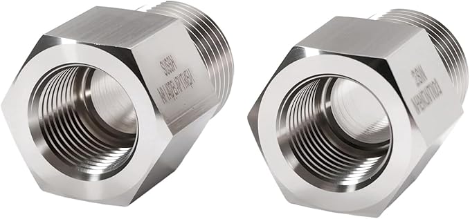 2 pieces Npt3/8 Female to Npt1/2 Male Reducer,3/8-1/2Water pipe Adapter,Reducer Adapter，Fabricate of 304 Stainless Steel