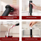 AIKARO - Electric Wine Bottle Opener Automatic Corkscrew, Rechargeable (Set C)