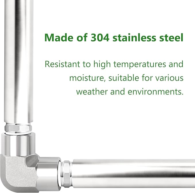 TAISHER 1PCS Stainless Steel Pipe Fittings, 1-1/2" NPT Female x 1-1/2" NPT Female Threaded, 12" Length Nipple Cast Pipe