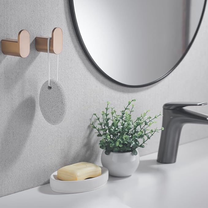 RANDOM Champagne Bronze Towel Bar Set 5 Piece Bathroom Hardware Set Include 9.8/23.6 Inch Towel Holder Toilet Paper Holder and 2 Towel Hooks Stainless Steel Bathroom Accessories Kit Wall Mount