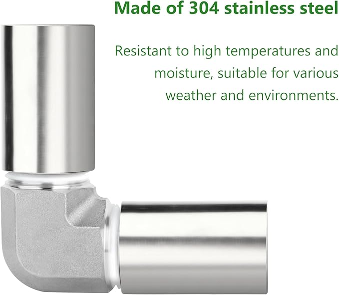 TAISHER 2PCS Stainless Steel Pipe Fittings, 1" NPT Female x 1" NPT Female Threaded, 2" Length Thickened Nipple Cast Pipe