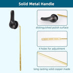 Hygie Rinse 2PCS Universal Metal Toilet Handle Replacement Kit Front Mount Toilet Lever Compatible with TOTO/Glacier Bay/Gerber, Toilet Flush Handle with Flapper Chain, Oil Rubbed Bronze