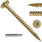 2-7/8 Inch Heavy-Duty Outdoor Wood Screws Assortment Fastener Kit, 250Pcs Star Drive Deck Screws, Rust Resistant Timber Screws for Timber/Log/Landscaping Wood (#14 x 2-7/8" Tan)