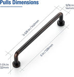 JOY DECOR Cabinet Pulls – 5 Inch Hole Center, Oil Rubbed Bronze, 15 Pack, Zinc Alloy Cabinet Handles for Drawers & Cupboard – Vintage Style Hardware for Kitchen, Bathroom, Dresser, Furniture Makeover