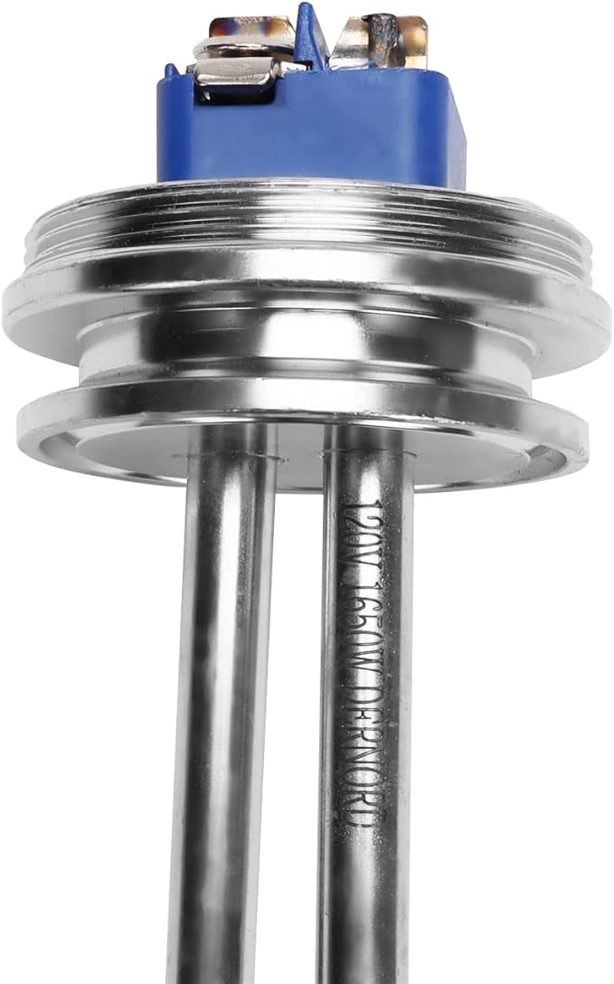 DERNORD 1.5 Inch (OD50.5mm) Tri-clamp Heating Element 120V 1650W Electric Water Heater High Watt Density