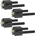 Asidrama 4 Pack Passage Matte Black Door Handles, Door Lever with Door Knobs Indoor for Bedroom or Bathroom, Matte Black Door Handles Interior with Locks for Left Right Sided Doors