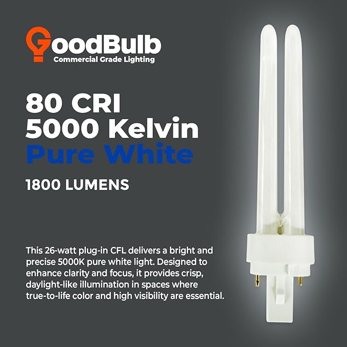GoodBulb CFL PL 10 Pack Parent (5000K, 26W 2P 2T)