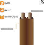 Sunlite 04095-SU 6-Foot Household Extension Cord, Three 2-Prong Polarized Sockets, Tamper Guards, Indoor Use, For Small Appliances, Electronics, Lamps, Fans, Mobile Devices, UL Listed, Brown