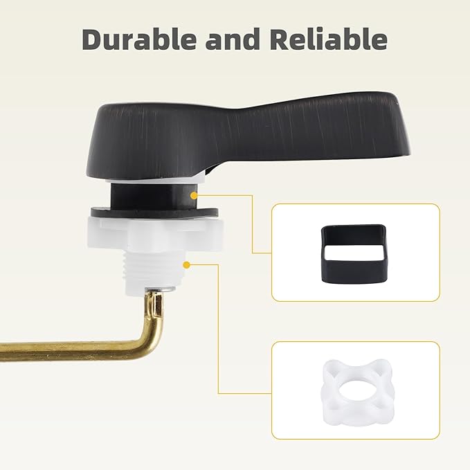 iFealClear Metal Toilet Handle Replacement Kit for Front Mount, Universal Toilet Flush Handle Replacement Compatible with Kohler, American Standard, TOTO, Mansfield, Solid Brass,Oil Rubbed Bronze