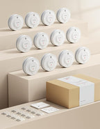 X-Sense Wireless Interconnected Smoke Detector Fire Alarm with Over 820 ft Transmission Range, SD19-W, Pack of 12