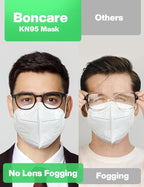 Boncare KN95 Face Mask 30 PCs, 5-Layer Face Mask for Men & Women, Updated Breathable, Comfortable (White)