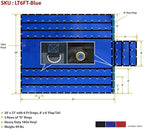 Mytee Products 2 Pack 20' x 27' Flatbed Truck 18 Oz Lumber Tarp with 6 FT Drop - Blue Heavy Duty Vinyl Waterproof Tarp for Trailers to Protect Cargo from Wind, Rain, Snow and Sun