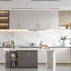 Amerdeco 10 Pack Brushed Gold Cabinet Pulls 5 Inch(128mm) Hole Center Drawer Pulls Cabinet Hardware Kitchen Cabinet Handles for Bathroom ZH0031