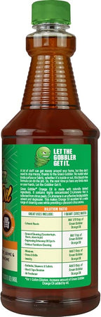 Green Gobbler All-Natural, Cold Pressed Concentrated Orange Oil for Home and Outdoor Multi-Purpose Cleaning- Hundreds of Uses, 32 oz