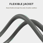 6ft Outdoor Extension Cord for Christmas Decorations - 16/3 Heavy Duty SJTW Waterproof Gray Electrical Cable with 3 Prong Grounded Plug for Safety, Great for Lawn and Major Appliances