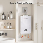 CAMPLUX Propane Tankless Water Heater 3.18 GPM, 82,000 BTU Instant On Demand Propane Hot Water Heater with Glass Panel Residential for 2-3 Points Use, White