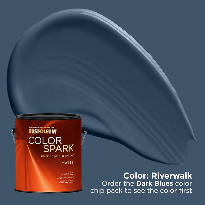 Rust-Oleum Color Spark Interior Paint and Primer in One, Matte, Riverwalk, 1 Gallon
