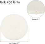 HARFINGTON 20pcs Scrubber Scouring Pads 450 Grits 5 Inch Drill Power Brush Hoop and Loop Surface Conditioning Disc Drill Scuffing Disc Scrub Pads for Home Kitchen Cleaning, White