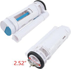T Tulead Toilet Push Button Valve Replacement Flush Toilet Dual Flush Drain Valve Fit for Drainage Hole Dia. 2.56"-2.75", for Toilet Tank Height 10.24"-11.4"(Small Size)