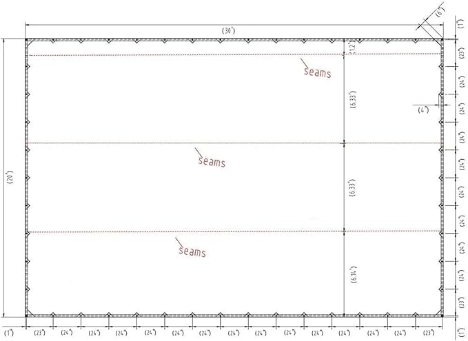 Mytee Products 20' x 30' Tan 12oz Canvas Tarp with Grommets - Water Resistant - 21 Mile Heavy Duty Canvas Tarps - Multipurpose Tarpaulin Cover for Canopy Tent, Roof, Camping, Semi Trucks & Cargo