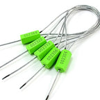 500 pcs Tamper Proof Security Cable Wire Seals Numbered Pad-Lock Pull-Tite Security Tag Straps for Trailers, Cargo, Truck (Green)