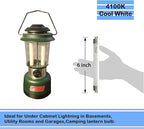 6'' F4T5/CW Under Cabinet Bulb,T5 4W Cool White Linear Fluorescent Tube,Replacement Bulb for GE,Eiko 15501, Sylvania 20416,Sunlite 05040, Rayovac,Coleman Lantern,G5 Bi-Pin Base,4100K (4PACK)