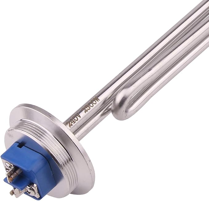 DERNORD 2 Inch (OD64) Tri-clamp 240V 2500W Foldback Heating Element Electric Water Heater with Low Watt Density