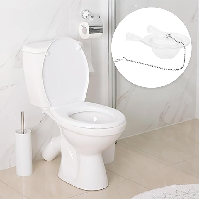 3 Inch Toilet Flappers Replacement for Gerber 99-827, Toilet Flapper with Stainless Chain and Hook, Toilet Replacement Parts (Clear 2 PCS)