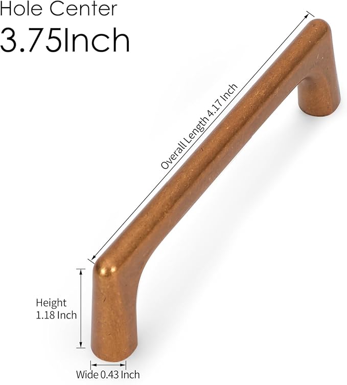 20 Pack 3.75 Inch(96mm) Hole Center Modern Antique Brass Cabinet Pull Handle Timeless Vanity Drawer Pull Handle Classic Cabinet Hardware for Kitchen Dresser Bathroom, Screws Included, A-Brass(3.75x20)