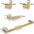 RANDOM Champagne Bronze Bathroom Hardware Set Bathroom Towel Holder Set 4 Piece Include 18” Towel Bar Toilet Paper Holder and 2 Towel Hooks Wall Mount Stainless Steel Brushed Gold Towel Bar Set