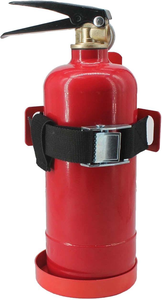 Fire Extinguisher Mount,Wall Hanging Bracket,Fire Extinguisher Holder for Home, Car, RV, Truck, Mini Fire Extinguishers (2.5LB red 1Pcs)