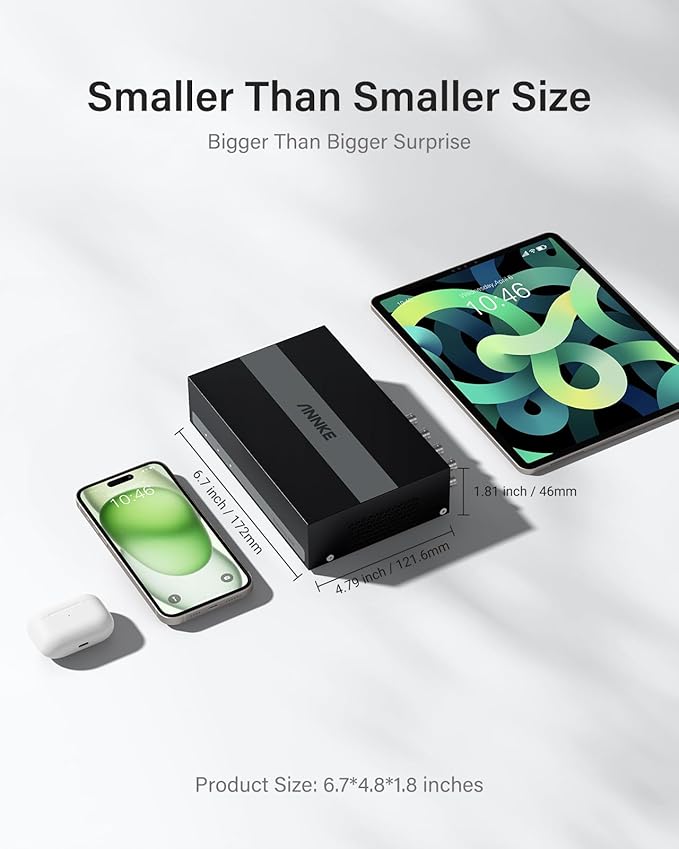 ANNKE 8 Channel 3K Lite Security Digital Video Recorder with 1TB Hard Drive, H.265+ Hybrid 5-in-1 Surveillance DVR, Human & Vehicle Detection, Supports 8CH Analog and 2 IP Cameras for 24/7 Home CCTV