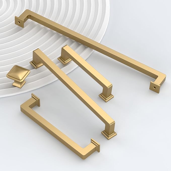 10 Pack 3.75"(96mm) Champagne Bronze Cabinet Pulls Kitchen Cabinet Drawer Handles Champagne Hardware for Cabinets Cupboard