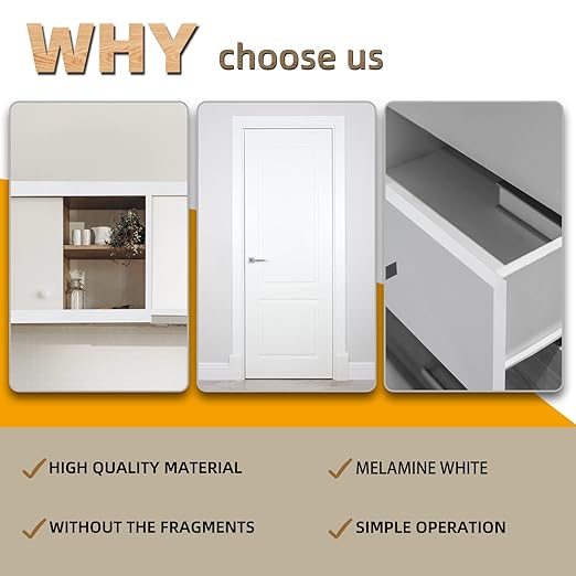 GSCIT Club White Edge Banding, 13/16 inch x 50ft Melamine Edge Banding with Hot Melt Adhesive Preglued Cabinet Edge Banding Flexible White Veneer Edging