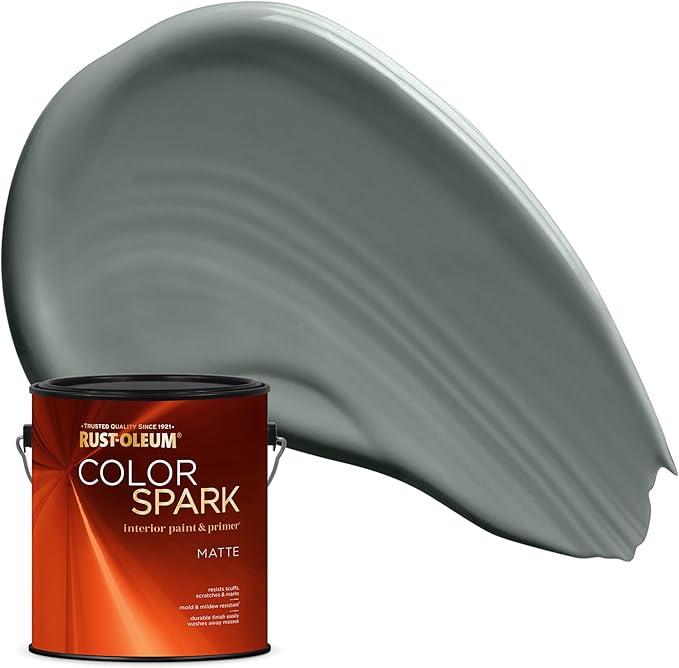 Rust-Oleum Color Spark Interior Paint and Primer in One, Matte, Jungle Safari, 1 Gallon