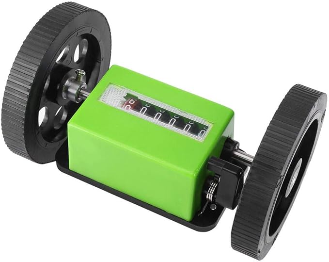 Rolling Meter Counter Digital Rolling Wheel 6 Digit Digital Length Counter for Measuring Textiles, Prints, Faux Leather, with Counter Range: 0-99999.9 Metres