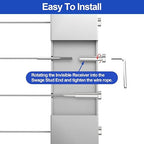 CKE 10 Pairs Invisible Cable Railing Kit, 1/8" Invisible Receiver and Swage Stud End Tensioner Terminal Hidden for 2"x2", 4"x4" Wood/Metal Post, T316 Stainless Steel Deck Cable Railing Hardware, CR31