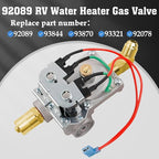 GC10A-4E 92089 RV Water Heater Gas Valve Fits for Atwood 10 Gal Water Heaters with Rogers Solenoid RV Parts Replaces G10-1E, G10-3E, GC10-1E, GC10A-2E，93844, 93870, 93321, 92078