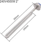 DERNORD 2 Inch (OD64) Tri-clamp 240V 4500W Foldback Heating Element Electric Water Heater with Low Watt Density
