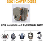 for Respirator, Dust Proof, Organic Vapor, Pollen and Chemical Cartridges, Compatible with 6200, 6800, 7502, FF402 Respirator (2 Pack), 2 Individual Filter Cartridges